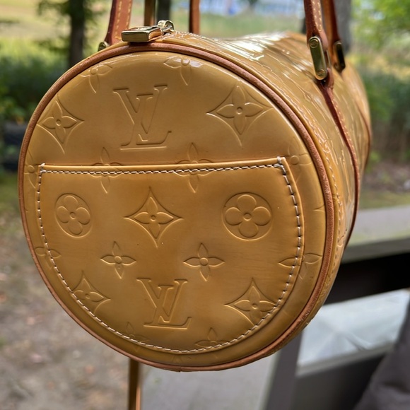 Louis Vuitton LV Vernis Yellow Papillion Barrel Bag with COA - Picture 7 of 17